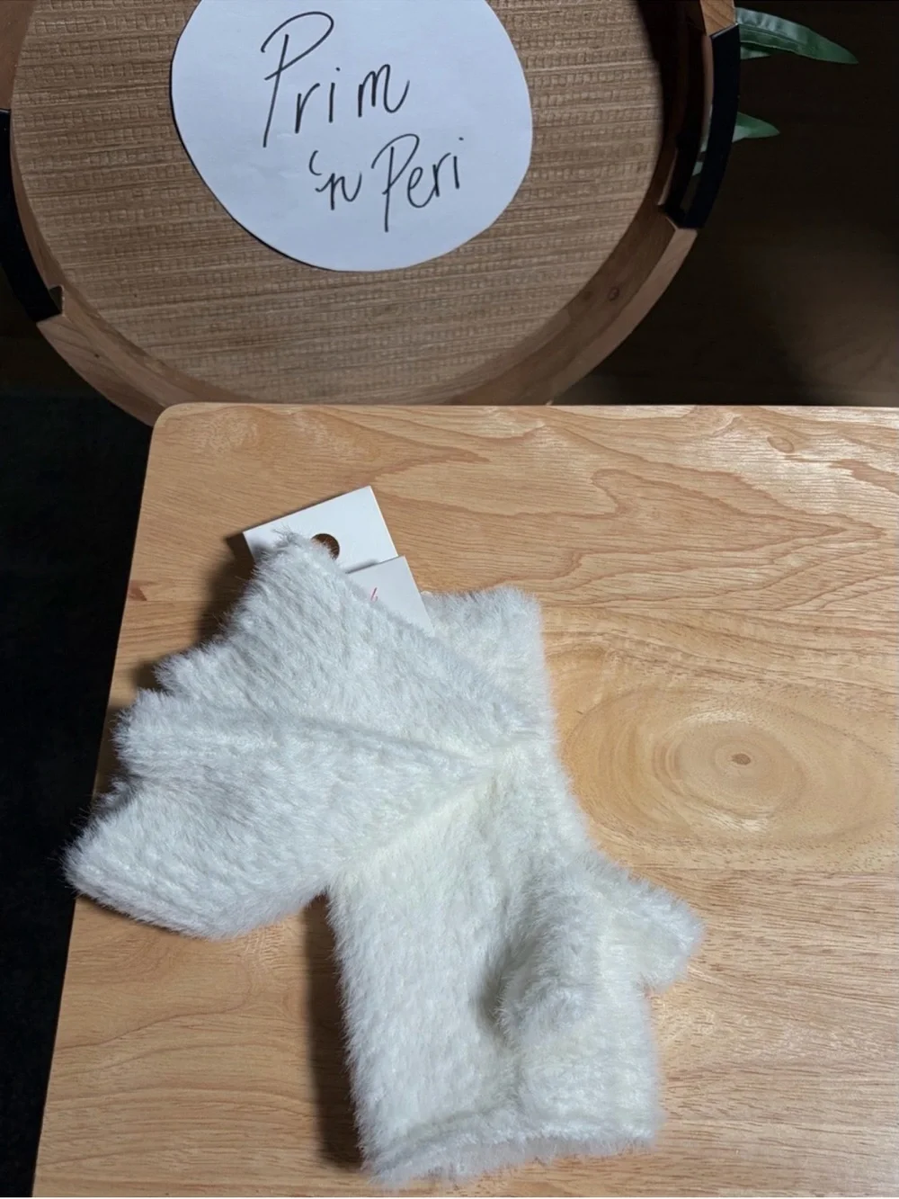 PINK Victoria’s Secret - Fuzzy “P” Beanie & Fingerless Gloves Winter SET